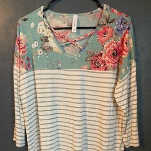 Floral Striped Tunic